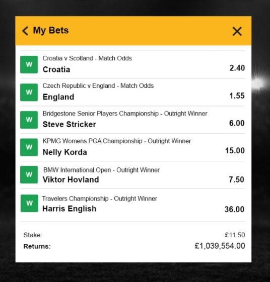 betfair winner